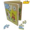 天才脑益智儿童木书 6页木质拼图 幼儿 动物 拼板 智力 拼图 玩具